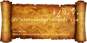 Österreicher Viktória névjegykártya